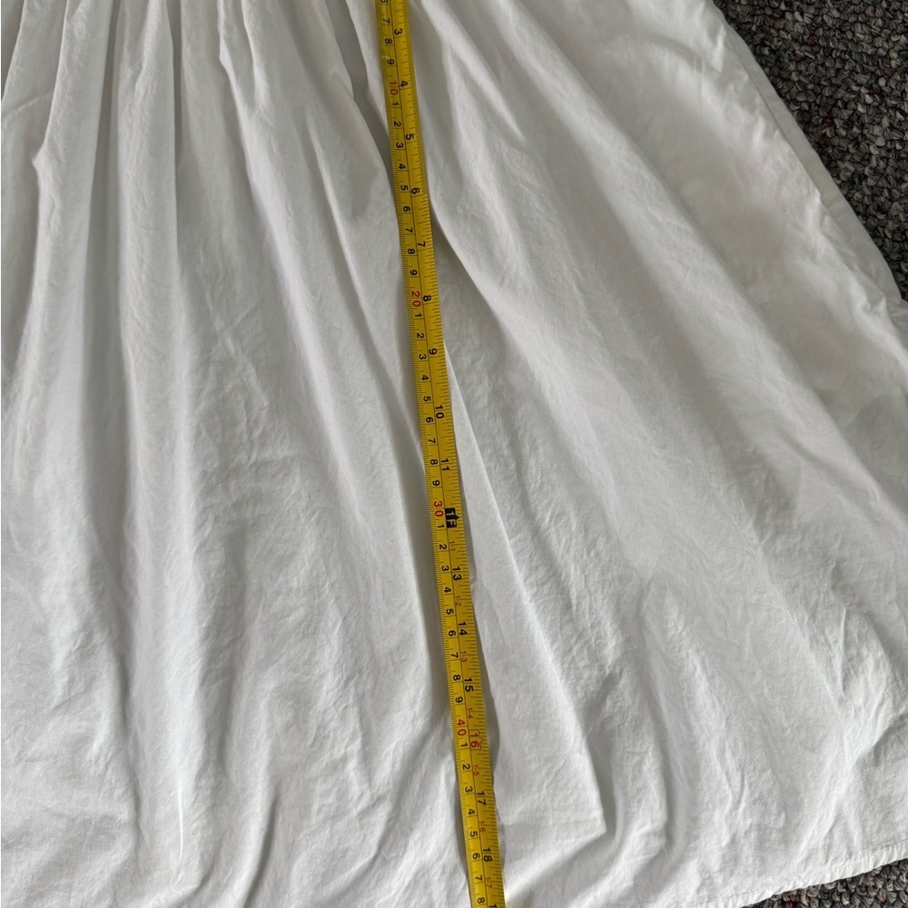 Madewell White Dress Coastal Cowgirl embroidery Accents Vey Cottagecore Flowy - Picture 5 of 12